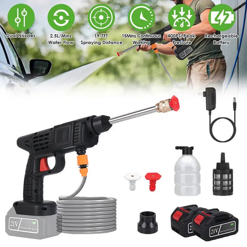 Cordless Portable Pressure Washer – Car & Home Cleaning Kit