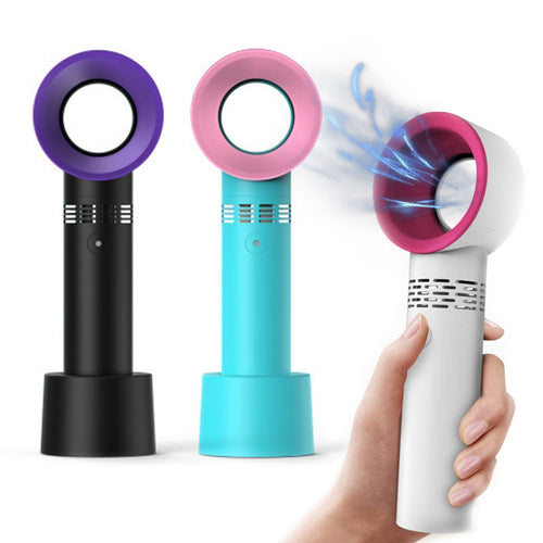 Rechargeable USB Bladeless Mini Fan – 3-Speed Portable Fan