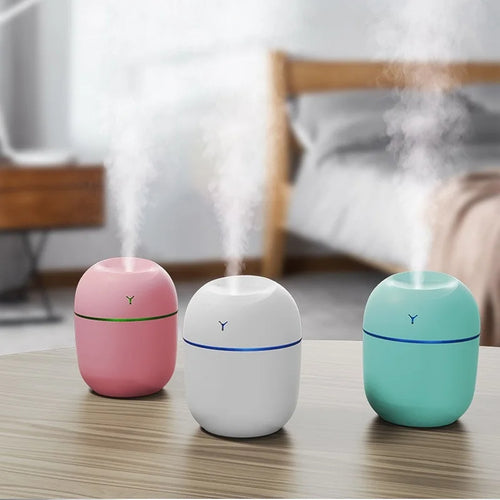 Mini USB Ultrasonic Humidifier & Aroma Diffuser with LED Light